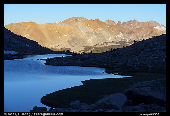 Guitar Lake and Mt Young, early morning. Sequoia National Park (color)