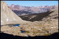 Hitchcock Lakes and Guitar Lake from above. Sequoia National Park ( color)