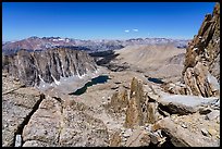 High Sierra View from Mt Whitney Trail Crest. Sequoia National Park ( color)