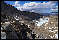 Below Forester Pass, highest point of Pacific Crest Trail in the spring, Sequoia National Park. California ( color)