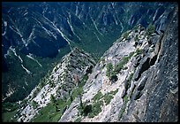 The Three Brothers and Yosemite Valley seen from the rim. Yosemite National Park ( color)