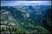 Yosemite Valley and Half-Dome from Eagle Peak. Yosemite National Park, California, USA.