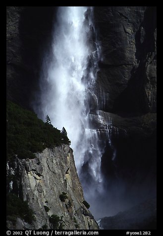 Base of Upper Yosemite Falls. Yosemite National Park (color)