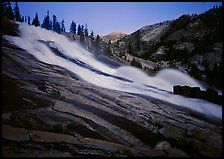 Waterwheels Fall, dusk. Yosemite National Park, California, USA. (color)