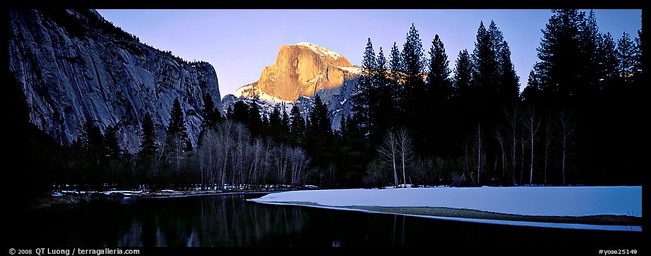 Half Dome sunset in winter. Yosemite National Park, California, USA.