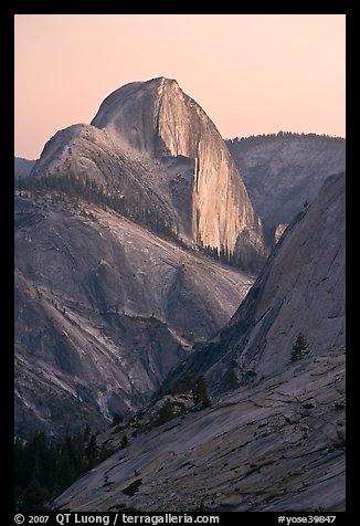 Half-Dome from Olmstedt Point, sunset. Yosemite National Park (color)