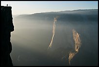 Profile Cliff overlook with commanding view of Yosemite Valley, late afternoon. Yosemite National Park, California, USA.