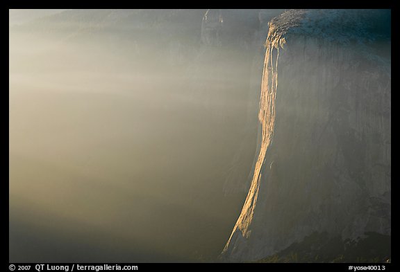 El Capitan, hazy late afternoon. Yosemite National Park, California, USA.