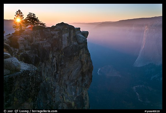 Sunset from Taft Point. Yosemite National Park, California, USA.