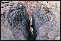 Fissures near Taft Point. Yosemite National Park ( color)