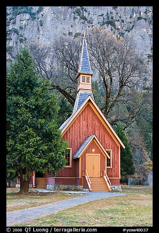 Yosemite Chapel. Yosemite National Park (color)