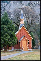 Yosemite Chapel. Yosemite National Park ( color)