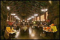 Dinning room at night, Ahwahnee hotel. Yosemite National Park ( color)