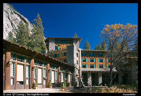 Ahwahnee lodge. Yosemite National Park (color)