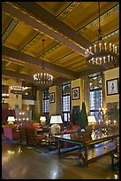 Lounge, Ahwahnee hotel. Yosemite National Park, California, USA.