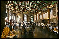 Dinning room, Ahwahnee lodge. Yosemite National Park, California, USA. (color)