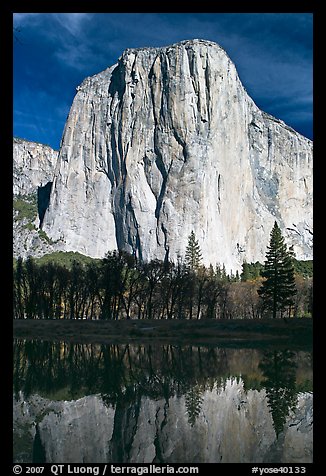 El Capitan and Merced River, morning. Yosemite National Park (color)