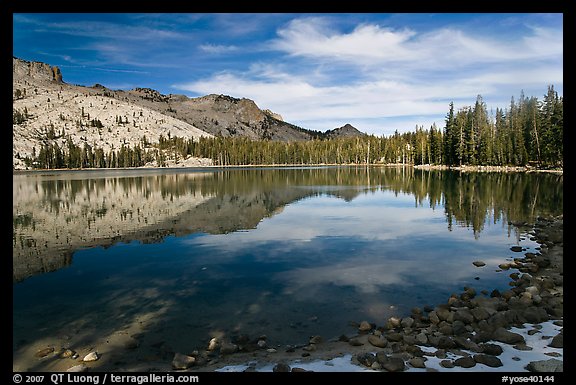 May Lake shore. Yosemite National Park, California, USA.