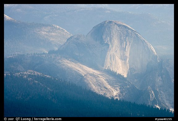 Hazy view of Half-Dome. Yosemite National Park (color)
