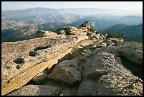 Summit of Mount Hoffman with hazy Yosemite Valley in the distance. Yosemite National Park ( color)