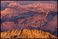 Granite ridges at sunset. Yosemite National Park, California, USA.