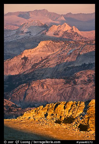 High country ridges at sunset. Yosemite National Park (color)