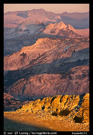 High country ridges at sunset. Yosemite National Park (color)