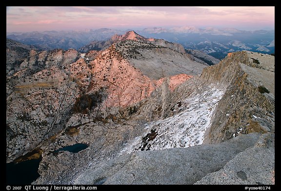 View from Mount Hoffman at sunset. Yosemite National Park (color)