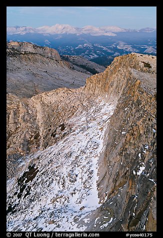 Mount Hoffman North Face at dusk. Yosemite National Park (color)