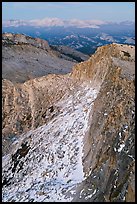 Mount Hoffman North Face at dusk. Yosemite National Park ( color)