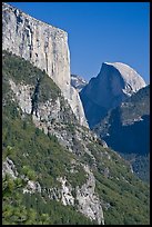 El Capitan and Half-Dome. Yosemite National Park, California, USA.