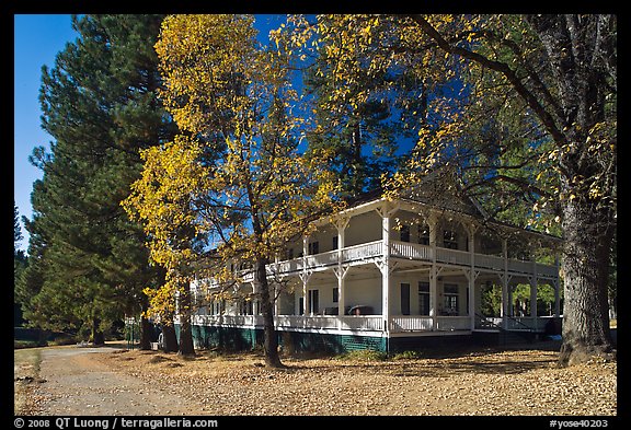 Wawona lodge in autumn. Yosemite National Park (color)