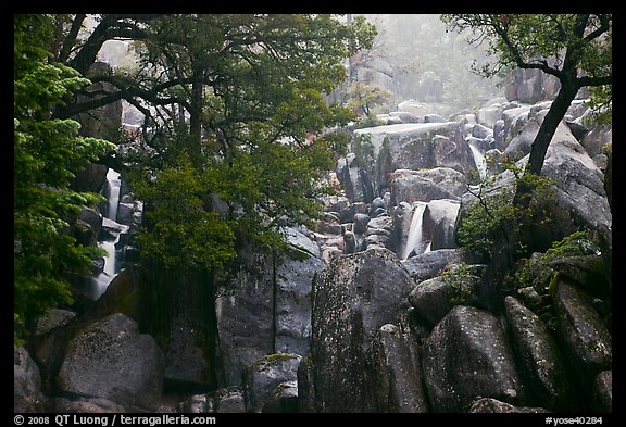 Lower Chilnualna Falls. Yosemite National Park (color)