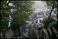 Lower Chilnualna Falls. Yosemite National Park, California, USA. (color)