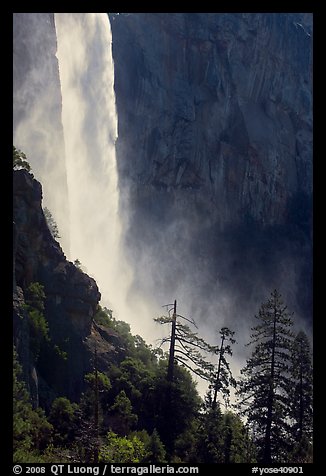 Base of Bridalveil fall. Yosemite National Park, California, USA.