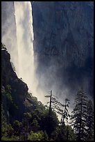 Base of Bridalveil fall. Yosemite National Park, California, USA. (color)