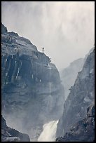 Gully between Upper and Lower Yosemite Falls. Yosemite National Park, California, USA.