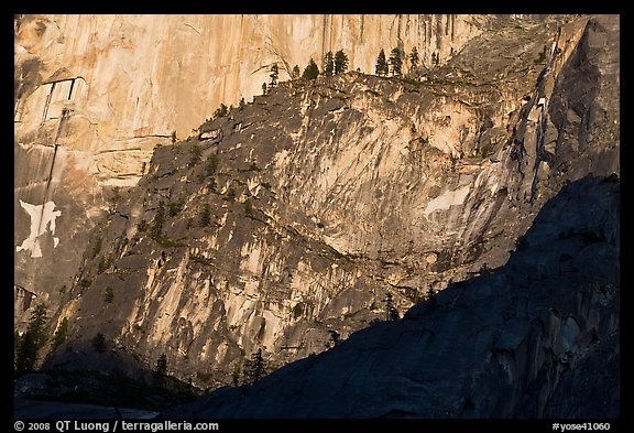 Ridges at the base of Half-Dome. Yosemite National Park (color)
