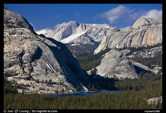 Tenaya Lake and granite domes. Yosemite National Park (color)