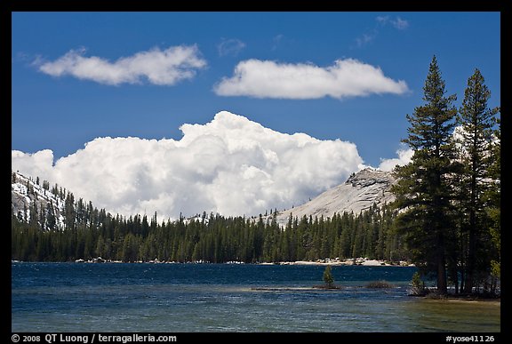 Tenaya Lake and clouds. Yosemite National Park (color)