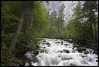 Merced River cascades, Happy Isles. Yosemite National Park, California, USA.