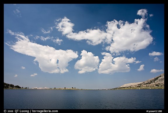 Lower Gaylor Lake and clouds. Yosemite National Park (color)