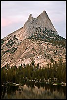 Cathedral Peak at sunset. Yosemite National Park ( color)