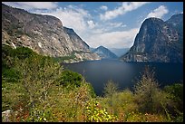 Wapama Fall, Hetch Hetchy Dome, Kolana Rock, Hetch Hetchy. Yosemite National Park, California, USA.