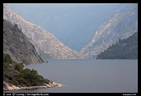 Hetch Hetchy reservoir, storm light. Yosemite National Park, California, USA.