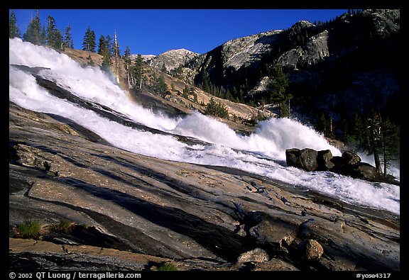 Waterwheel Falls, late afternoon. Yosemite National Park, California, USA.