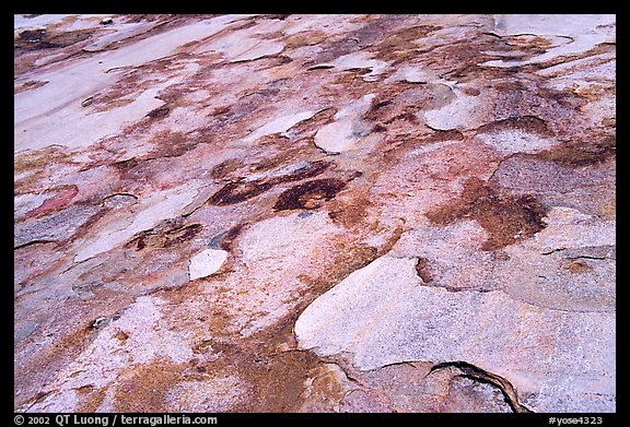 Eroded granite slabs, Canyon of the Tuolumne. Yosemite National Park (color)