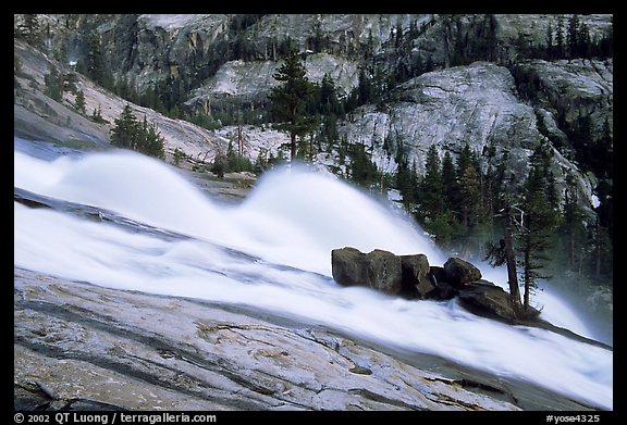 Waterwheels at dusk, Waterwheel falls. Yosemite National Park, California, USA.