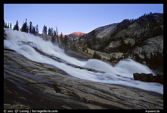 Waterwheel Falls, sunset. Yosemite National Park (color)