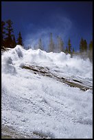 Raging waters of Waterwheel Falls, morning. Yosemite National Park, California, USA. (color)